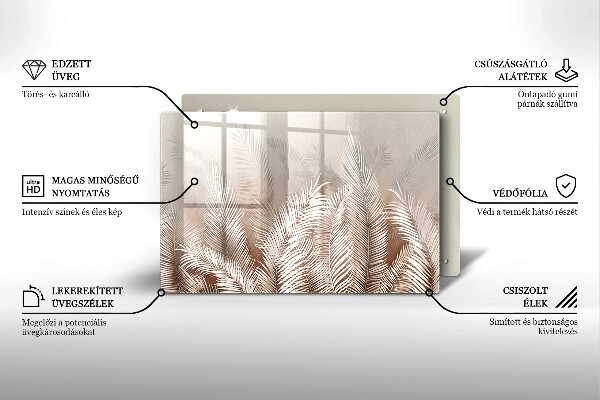 Chopping board Boho leaf vegetation