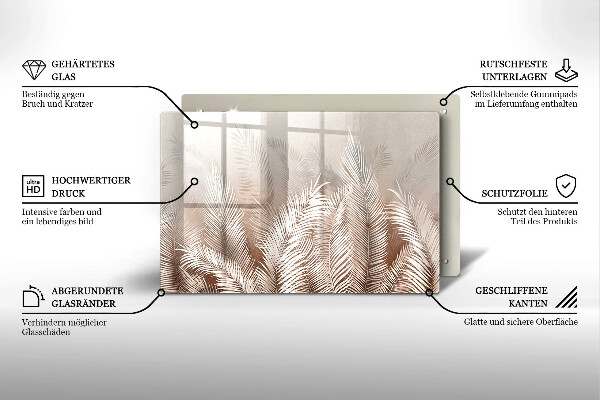 Chopping board Boho leaf vegetation