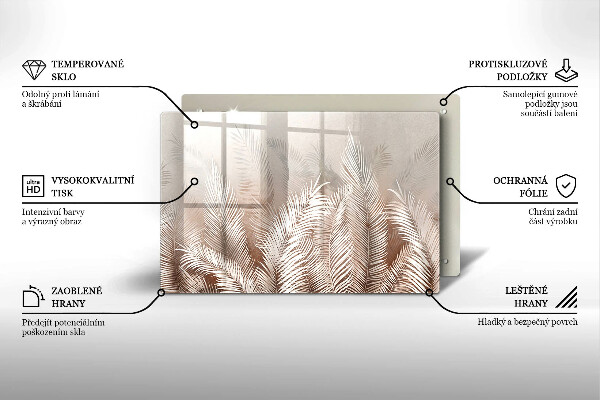 Chopping board Boho leaf vegetation