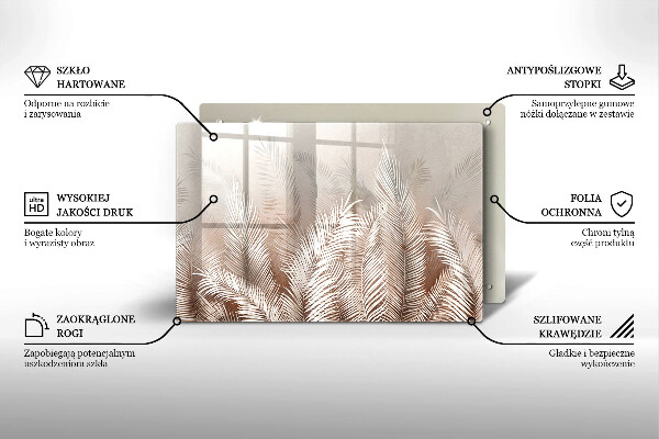 Chopping board Boho leaf vegetation