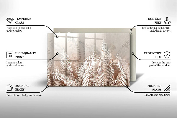 Chopping board Boho leaf vegetation