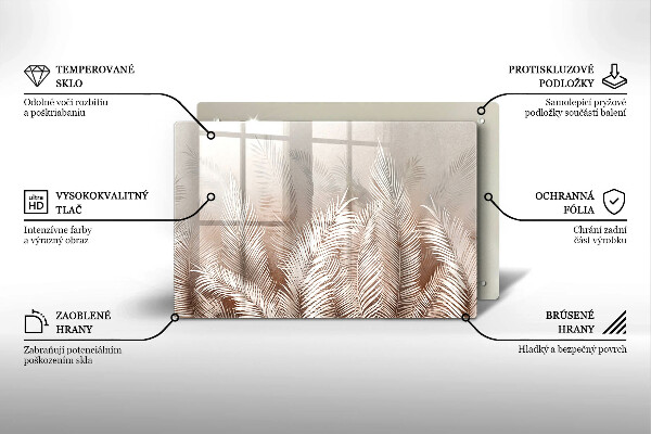 Chopping board Boho leaf vegetation