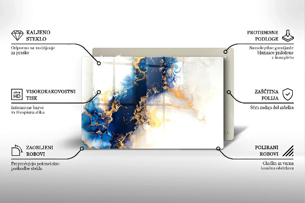 Chopping board Abstraction with blue