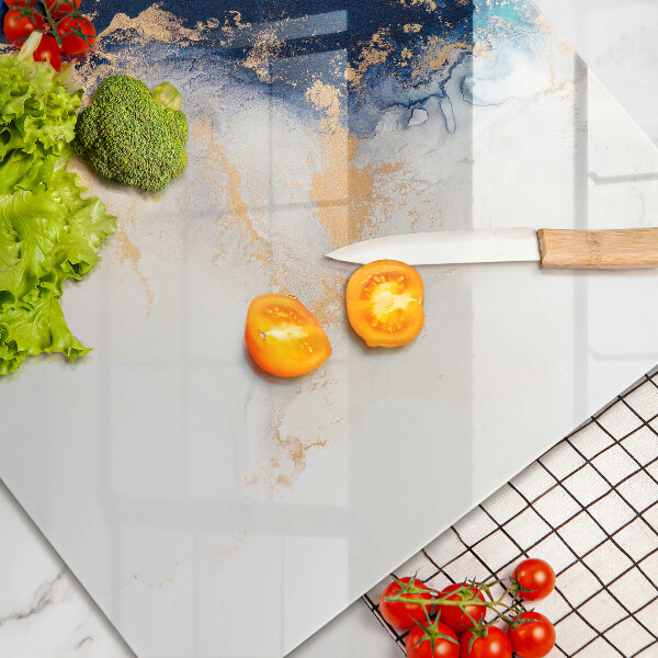 Chopping board Abstraction with blue