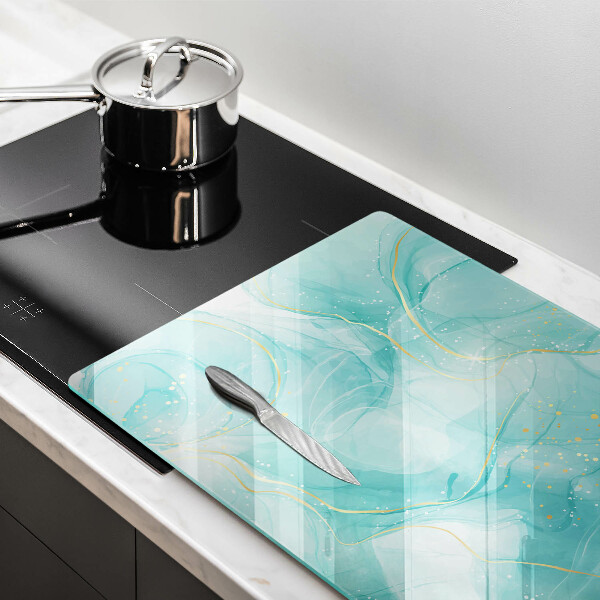 Chopping board Blue-gold abstraction