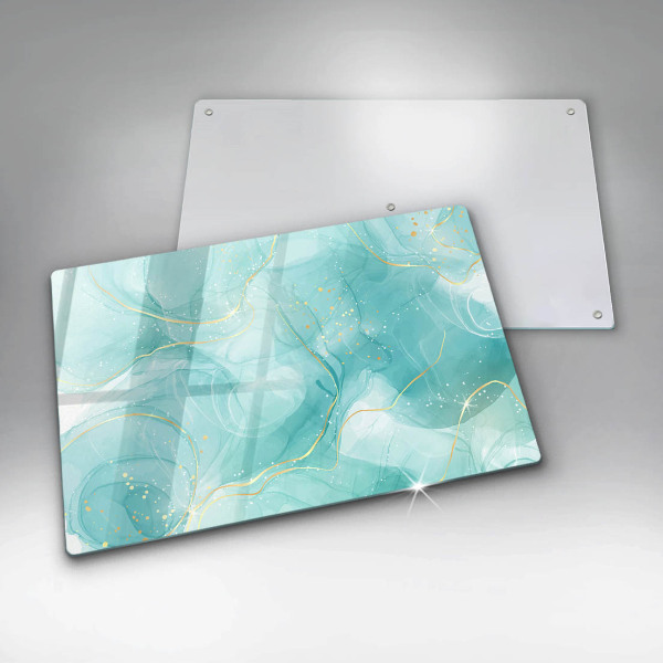 Chopping board Blue-gold abstraction
