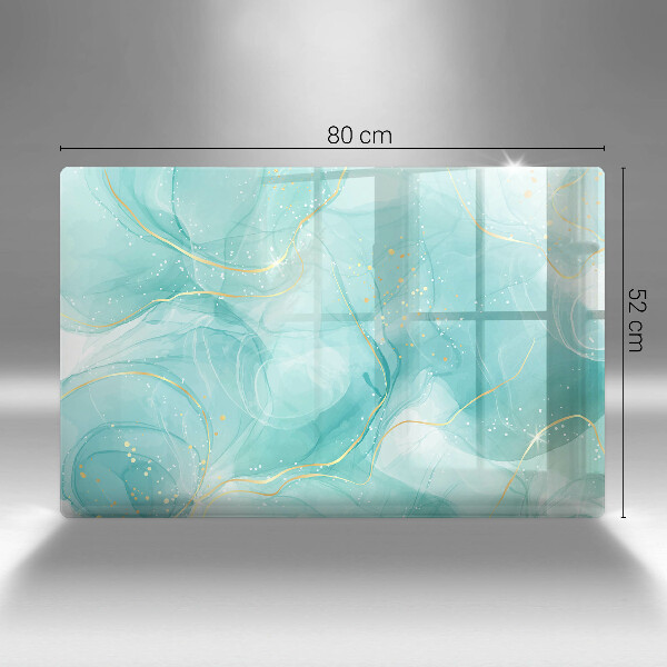 Chopping board Blue-gold abstraction