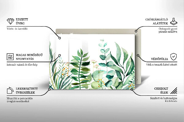 Chopping board Plant leaves illustration