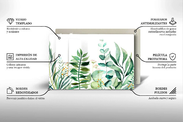 Chopping board Plant leaves illustration