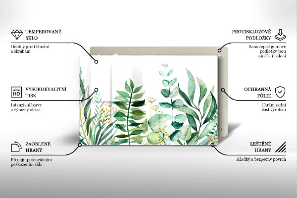 Chopping board Plant leaves illustration