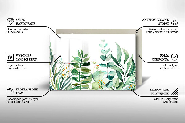 Chopping board Plant leaves illustration