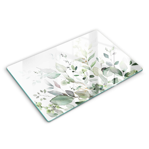 Chopping board Watercolor plants