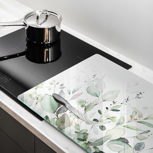 Chopping board Watercolor plants
