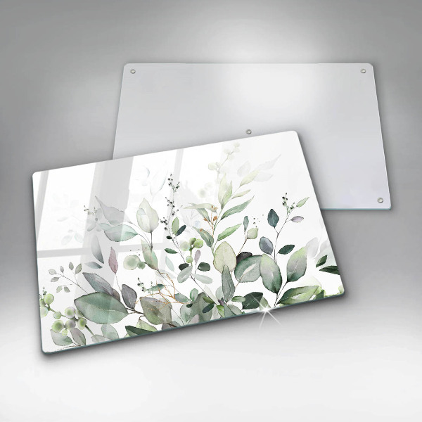 Chopping board Watercolor plants