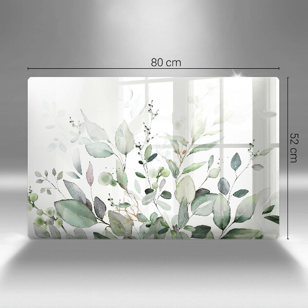 Chopping board Watercolor plants