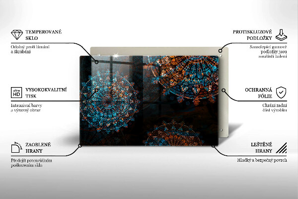 Chopping board Boho Vintage Circles