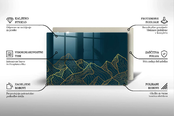 Chopping board Abstract mountains