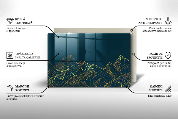 Chopping board Abstract mountains