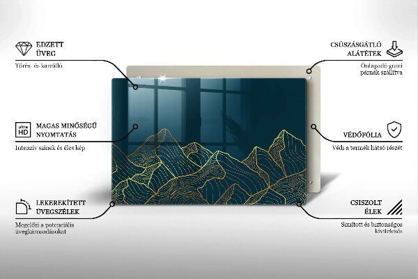 Chopping board Abstract mountains