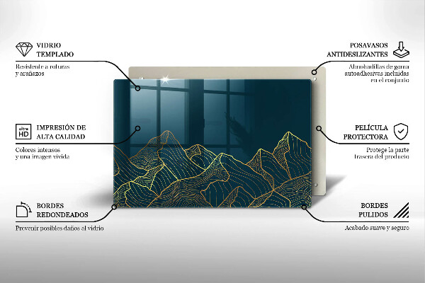 Chopping board Abstract mountains
