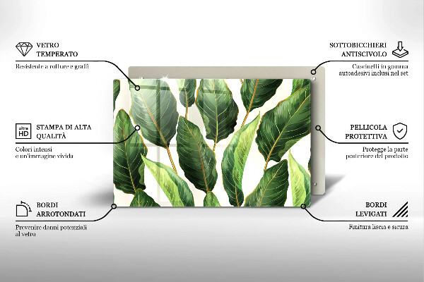 Chopping board Banana leaves