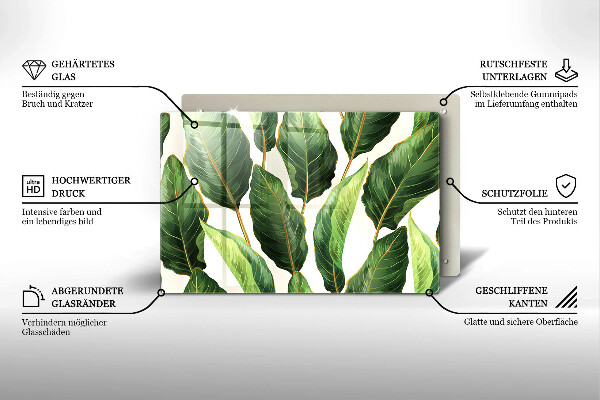 Chopping board Banana leaves