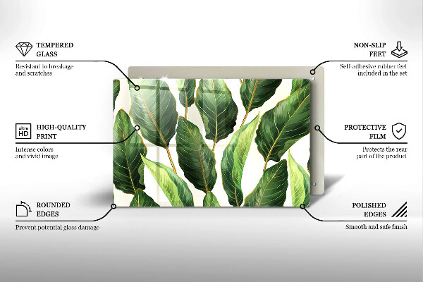 Chopping board Banana leaves