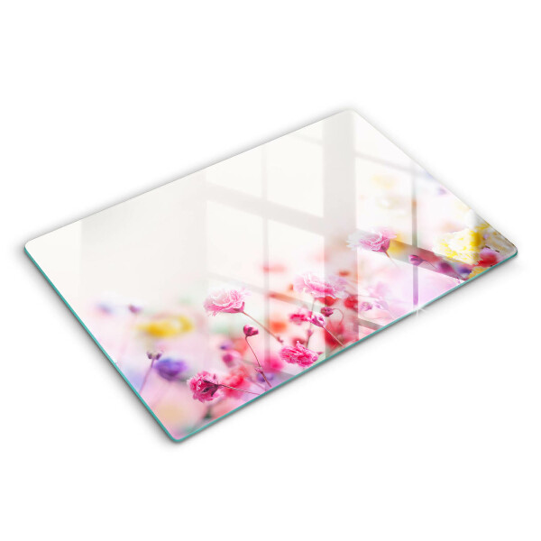 Glass kitchen board Flower meadow