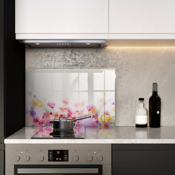Glass kitchen board Flower meadow