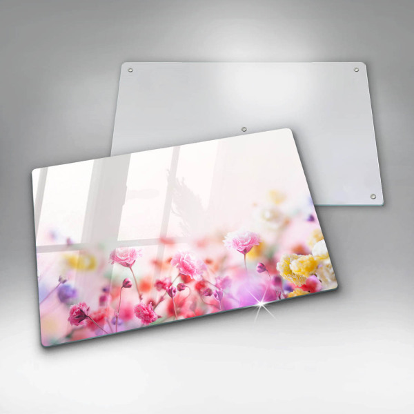 Glass kitchen board Flower meadow