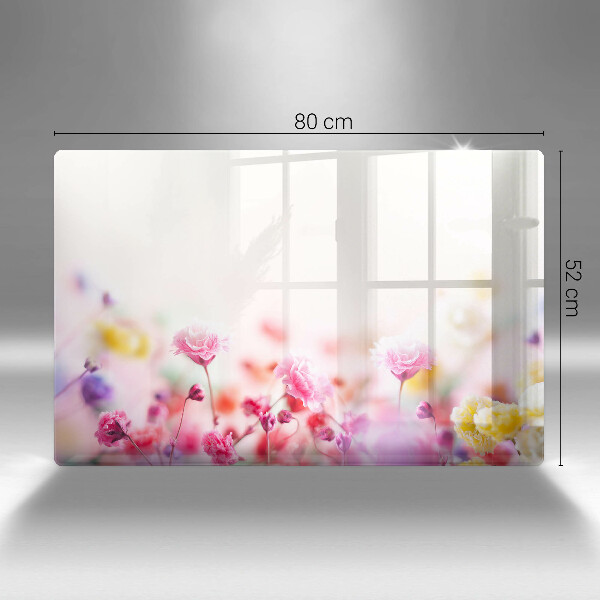 Glass kitchen board Flower meadow