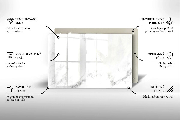 Glass kitchen board Modern marble