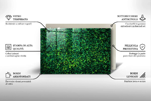 Glass kitchen board Plant small leaves