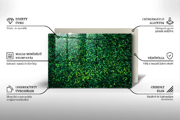 Glass kitchen board Plant small leaves