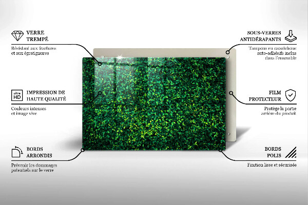 Glass kitchen board Plant small leaves