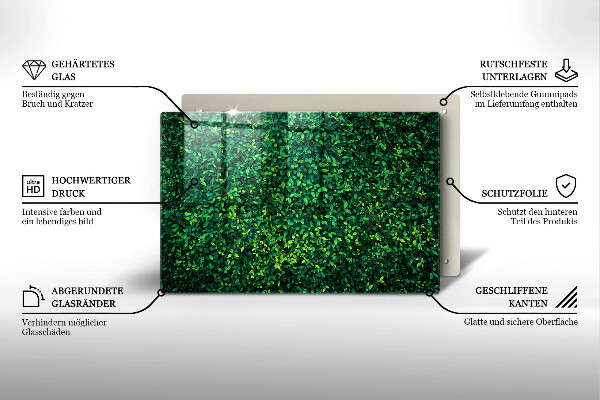 Glass kitchen board Plant small leaves