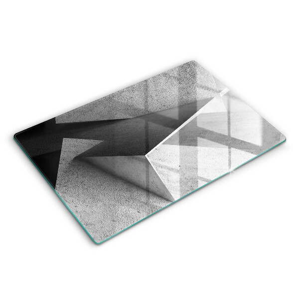 Chopping board glass Concrete abstraction