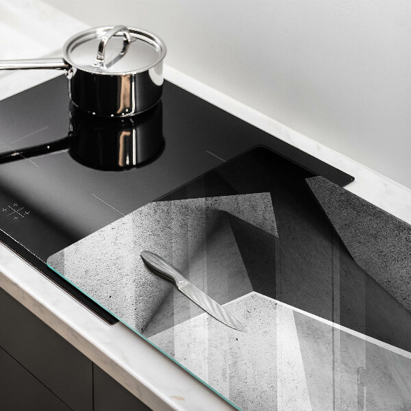 Chopping board glass Concrete abstraction