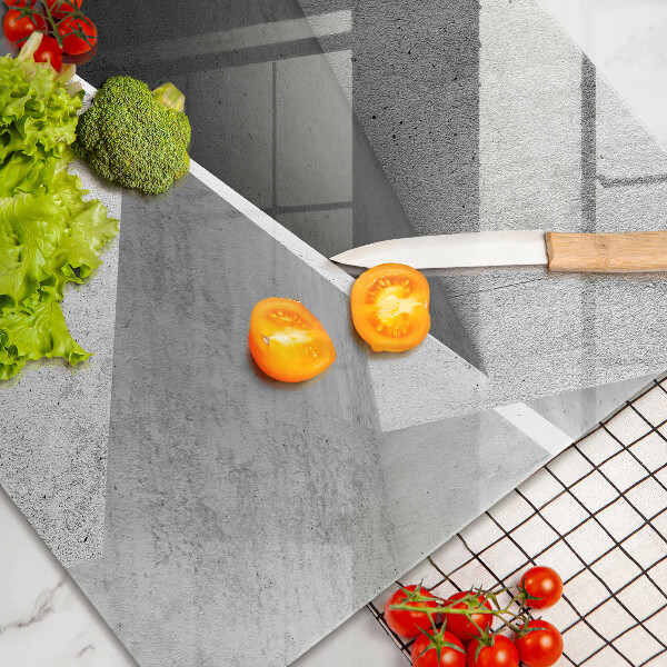 Chopping board glass Concrete abstraction