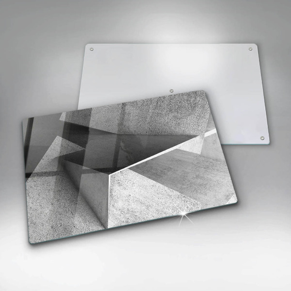 Chopping board glass Concrete abstraction