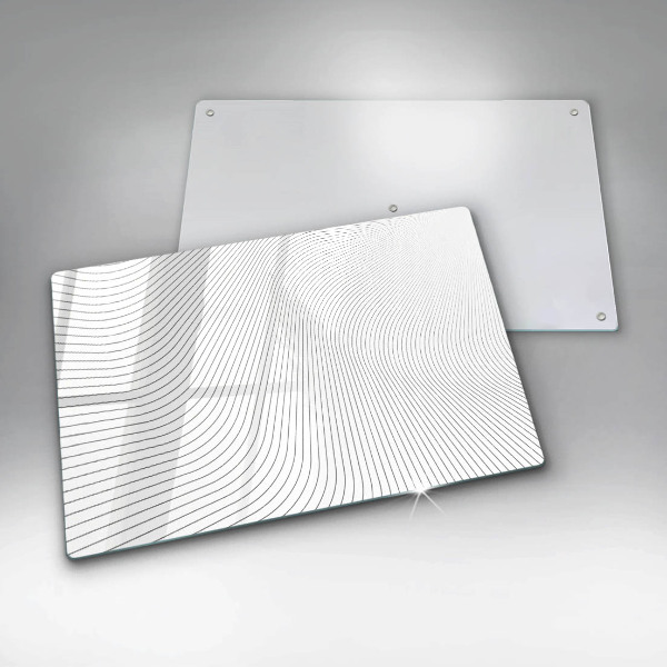 Chopping board glass Modern Line pattern