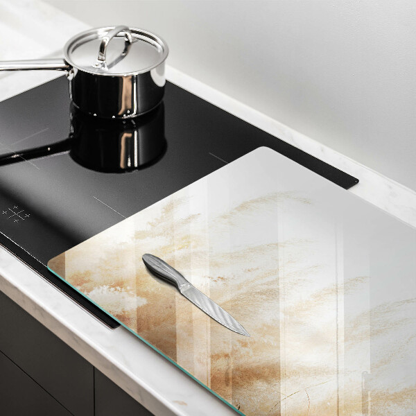 Chopping board glass Pampas grass