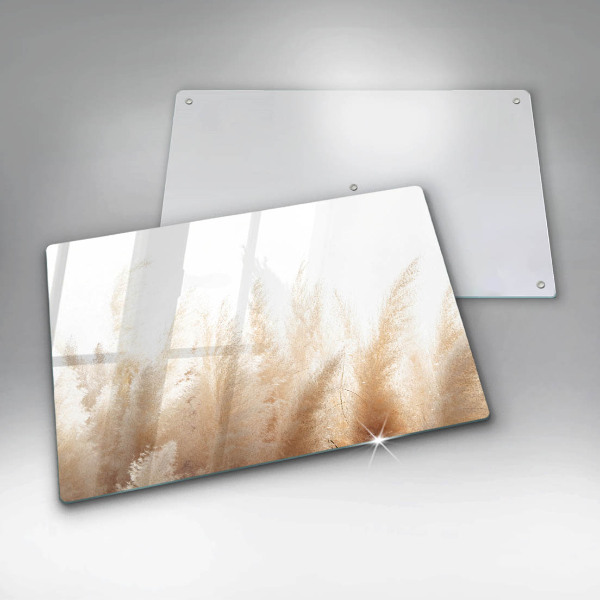 Chopping board glass Pampas grass