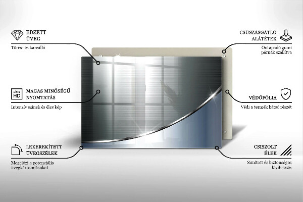 Chopping board glass Pattern metal abstraction
