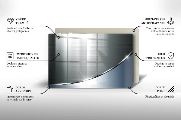 Chopping board glass Pattern metal abstraction