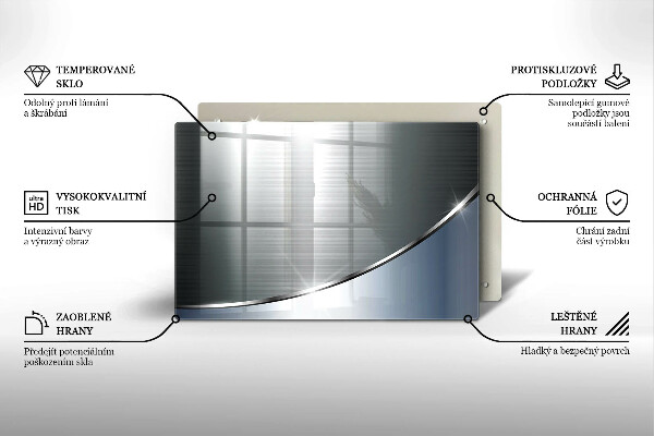 Chopping board glass Pattern metal abstraction