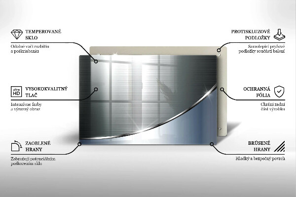 Chopping board glass Pattern metal abstraction