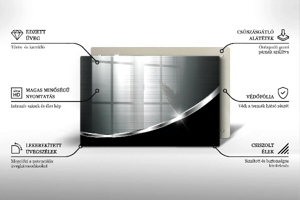 Chopping board Abstraction with metal