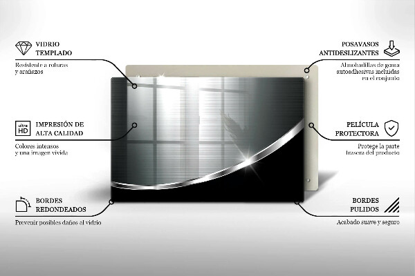 Chopping board Abstraction with metal