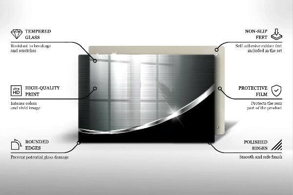 Chopping board Abstraction with metal
